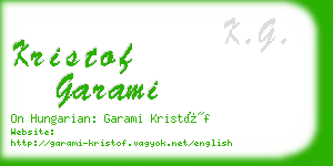 kristof garami business card